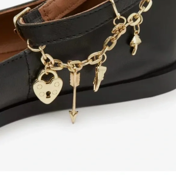 Free People Black Ankle Strap Ballet Flats - Picture 2 of 9